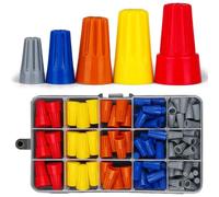 Cappucci for cavi a spirale, kit connettori rapidi for cavi da 102 pezzi 5 dimensioni P1/P2/P3/P4/P6, terminali con molla zincata Capicorda