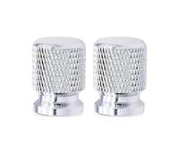 Cappucci for valvole pneumatici, accessori for coprivalvole in alluminio, universali for auto, SUV, biciclette, camion e motociclette(Silver-2Pcs)