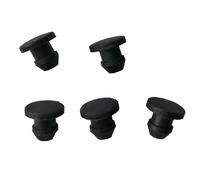 Cappucci in gomma siliconica solida nera T Tipo Spina Coperchio Snap-on Guarnizione Chiusura End Seal Stopper 2.5mm-14mm 5 pezzi(A 26mm)