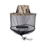 Cappucci in Rete da Pesca, Rete per Testa Anti-Zanzara, Insetti e Mosche, Cappello per attività all'Aperto, Escursionismo, Campeggio, Nero