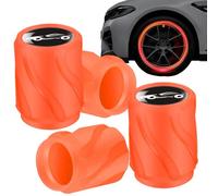 Cappucci Luminosi Per Valvola Pneumatici Per Auto - Coprivalvola Fluorescente Per Cerchioni, Coperchio Ugello Aria Ruota, 4 Pezzi Copri Pneumatici Fosforescenti | Rivestimento Protettivo Imperme
