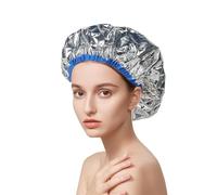 Cappucci per condizionamento profondo, in foglio di alluminio, cuffia termica per capelli per olio e tintura, riutilizzabile per uomini, donne, ragazzi, maschera per capelli, applicazione a casa o in