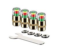 Cappucci Per Il Monitoraggio Della Pressione Dei Pneumatici - Coprivalvole Intelligenti Da 1,5 Pollici | Cappucci A 3 Colori Di Facile Lettura, Coperture Dello Stelo In Alluminio Resistente Per Un