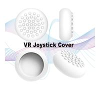 Cappucci per levette analogiche in silicone per controller Meta Quest 3 (bianchi)