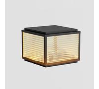 Cappucci per pali da esterno Luce moderna Lampada da pilastro a colonna per esterni nera Pali per recinzione quadrati impermeabili Cap Lanterna Illuminazione esterna in alluminio per paesaggi per