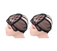 Cappucci per parrucca per la produzione di parrucche con elastico sul retro Cappucci per parrucca facili da tessere con plastica 2 pezzi/lotto (nero S 21 pollici)