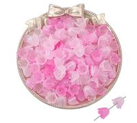 Cappucci per perline a forma di fiore in acrilico, Cappucci con perline di fiori in filigrana distanziatore cavo acrilico 100/200/600 pezzi 10x8mm gioielli multicolori(Light Pink,600pcs 10x8mm)