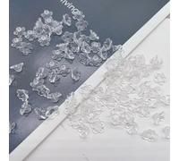 Cappucci per perline a forma di fiore in acrilico, Cappucci di perline fiori in acrilico Perline distanziatrici multicolori 8x12mm 1100/2100 pezzi for gioielli fai da te(Ice White,2100pcs 8x12mm)