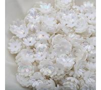 Cappucci per perline a forma di fiore in acrilico, Mini tappi di perline floreali opachi in acrilico Perline distanziatrici fai-da-te for artigianato Multi 10mm 300/600/900 pezzi(White,300pcs 10mm)