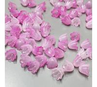 Cappucci per perline a forma di fiore in acrilico, Perline e cappucci distanziatori floreali in acrilico multicolore 10x8,5 mm 1350/2700 pezzi for artigianato fai-da-te(Gradient Pink,1350pcs 10*8.5mm)