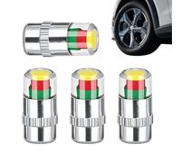 Cappucci per Pressione Pneumatici con Sensore,4 Pezzi 2.4 Bar 36 Psi 3 Colori Monitor Facile Da Leggere | Monitor Pressione Gomme - Per Auto Moto Rimorchi Camion SUV Veicoli Viaggio Strada Emergenza E