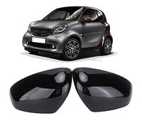 Cappucci per Specchietti, Coppia Coperture per Specchietti Laterali, Sostituzione Alloggiamento Protettivo per Retrovisore Adesivo per Smart Fortwo Forfour 453 2015-2021 (nero