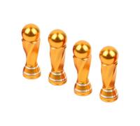 Cappucci Per Steli Di Valvola,4 Pezzi Coperture Protettive A Forma Di Trofeo - Tappi Per Valvola Di Bicicletta - Per Automobili, Motocicli, Biciclette, Veicoli, Autocarri SUV