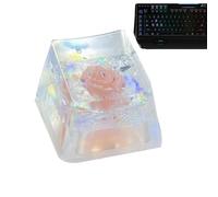 Cappucci per tastiera in resina,Cappucci per tasti in resina | Resina Camellia Keycap - Lucido Attraverso traslucido, Sostituzione fai da te, Profilo Sa, Cappuccio di Tasto