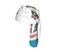 Cappucci per uomo e donna con stampa con mappa della bandiera del Minnesota, traspiranti, per il collo, traspirante, traspirante, per evitare il sudore, per la testa, colore: nero