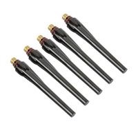 Cappucci posteriori di ricambio per torcia TIG WP - 17 / WP - 18 / WP - 26 | Tappi sicuri in rame e plastica ad alta temperatura | 3 misure 57Y02 Lungo/57Y03 Intermedie/57Y04 Compact (5pcs57Y02 (Long