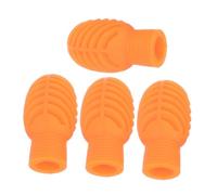 Cappucci Silenziosi per Bacchette Batteria in Silicone, 4 Pezzi | Arancia, per Esercizi in Appartamento e Notte, Protezioni Morbide per Superfici, Accessori per Batteristi