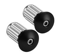 Cappucci Terminali Per Manubrio - Coppia In Lega Di Alluminio Nera, Attrezzatura Per Ciclismo Su Strada, Per Mountain Bike, Controllo Di Guida Sicuro Con Blocco Di Espansione Interna | Tappi