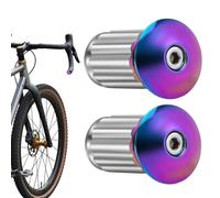 Cappucci Terminali Per Manubrio - Coppia In Lega Di Alluminio Nera, Attrezzatura Per Ciclismo Su Strada, Per Mountain Bike, Controllo Di Guida Sicuro Con Blocco Di Espansione Interna | Tappi