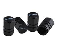 CAPPUCCI VALVOLA HEXAGONAL BLACK KIT 4 ALLUMINIO NERO