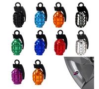 Cappucci Valvole Bici Alluminio, 10 Pezzi Tappini Gomme Auto Universali, Tappi Valvole Pneumatici Auto in Lega di Alluminio, Tappo Valvola per Bicicletta per Moto e MTB, Bicicletta