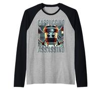 Cappuccino Assassino AI Monster Italiano Brainrot Bambini Ragazzi Maglia con Maniche Raglan