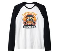 Cappuccino Assassino Italiano Brainrot Meme Carino Ninja Caffè Maglia con Maniche Raglan