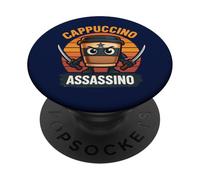 Cappuccino Assassino Italiano Brainrot Meme Cute Ninja Kids PopSockets PopGrip Adesivo