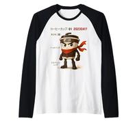 Cappuccino Assassino Italiano Brainrot Meme Stile Giapponese Maglia con Maniche Raglan