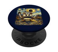 Cappuccino Assassino Notte Stellata Total Solar Eclipse 2026 PopSockets PopGrip Adesivo