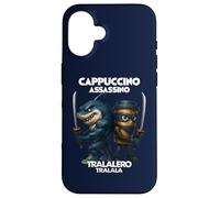 Cappuccino Assassino Tralalero Tralala Italiano Brainrot Meme Custodia per iPhone 16