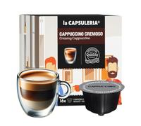 CAPPUCCINO CREMOSO (96 Capsule) compatibili con Nescafé Dolce Gusto, 6 box da 16 Capsule, cremosità vellutata e gusto equilibrato, perfetto per ogni momento, senza glutine (La Capsuleria)