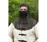 Cappuccio A Catena Con Mascherina Quadrata, ID8mm, Brunito