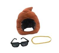 Cappuccio a forma di cacca Selfie Prop Cosplay Cap Capt per festival per