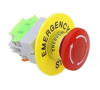 Cappuccio a fungo rosso 1NO 1NC DPST Interruttore a pulsante di arresto di emergenza AC 660V 10A Componenti elettronici