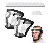 Cappuccio Antiappannamento Facciale,2Pezzi Maschera Integrale Per Il Viso Anti-appannamento In Trasparente Con Fascia Regolabile, Equipaggiamento Di Protezione Completa Per Unisex E Adulti