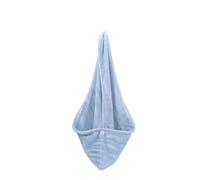 Cappuccio asciugacapelli, cuffia da doccia, Asciugamano turbante for capelli in pile corallo, cuffia da doccia, uso salone, poliestere multicolore 25x66 cm(Sky Blue)