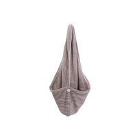 Cappuccio asciugacapelli, cuffia da doccia, Asciugamano turbante for capelli in pile corallo, cuffia da doccia, uso salone, poliestere multicolore 25x66 cm(Khaki)