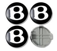 Cappuccio Centrale In Lega Bentley x4 Per Continental Flying Spur 68mm Nero