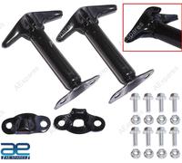 Cappuccio Cofano Chiavistello Kit Nero 2Unit Per 4x4 Jeep Wrangler Ford Willys
