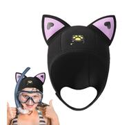 Cappuccio da immersione, berretto da immersione | cappello da con orecchie di gatto | berretto in neoprene con cappuccio per immersioni subacquee, cappello con orecchie di gatto, cappuccio