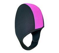 Cappuccio da Sub, Cappello da Snorkeling, Protezione per La Testa, Protezione per Le Orecchie, Sport Acquatici, Nero e Rosso