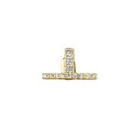 Cappuccio Dentale Cz a Forma di T Invertito, Gioiello Dentale Hip-Hop Micro Incastonato Placcato oro e Argento 18K, Regalo per Uomini e Donne(Gold)