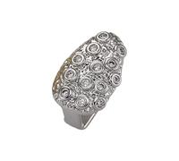 Cappuccio Dentale Cz Cratere di Meteorite, Gioiello Dentale Hip-Hop Micro Incastonato Placcato oro e Argento 18K, Regalo Alla Moda per Uomini e Donne(Silver)