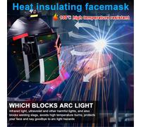 Cappuccio di saldatura auto-oscurante con faro 9-13 Protezione per rettifica
