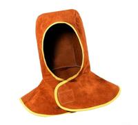 Cappuccio di saldatura per il taglio di levigatura resistente al calore | Materiale in pelle bovina, finitura ignifuga, resiste alle ustioni, per una costruzione robusta per professionisti