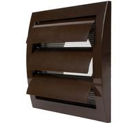 Cappuccio di scarico marrone da 10 cm con schermo e flangia incorporati, bianco, copertura per sfiato dell'aria, copertura per condotto di scarico HVAC, tappo di scarico