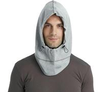 Cappuccio Faraday bloccante in tessuto argentato Copricapo protettivo contro le radiazioni elettromagnetiche regolabili ridotte Cappuccio protettivo in fibra d'argento Comodo e traspirante(Gray)