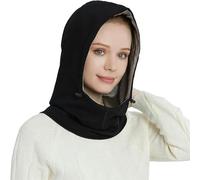 Cappuccio Faraday bloccante in tessuto argentato Copricapo protettivo contro le radiazioni elettromagnetiche regolabili ridotte Cappuccio protettivo in fibra d'argento Comodo e traspirante(Black)
