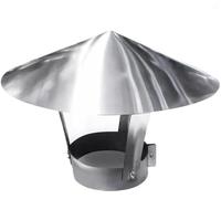 Cappuccio for camino in acciaio inossidabile, rivestimento for canna fumaria, copertura for tubo del tetto, cappa di scarico rotonda antipioggia multiuso for la ventilazione dei condotti, 1 pezzo